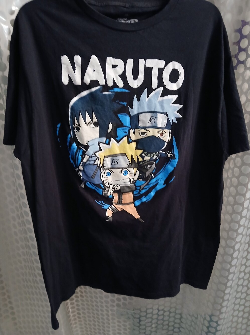 Naruto Men's XL Anime Dark Black Graphic Tee FF#471